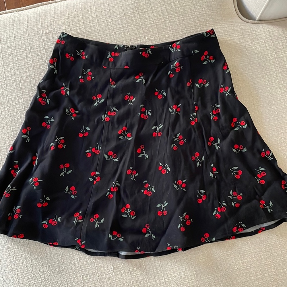 Reformation Cherry Fit&Flare Skirt